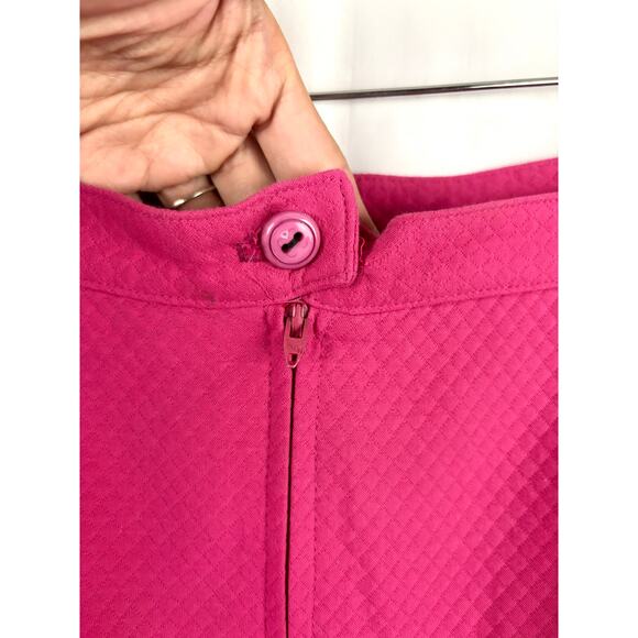 VTG Herbert Grossman Cynthia Sobel Pink Pencil Skirt Sz 14 Made in USA Textured - Picture 4 of 10
